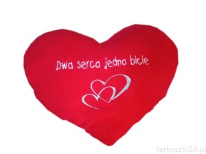 Poduszka serce z haftem   