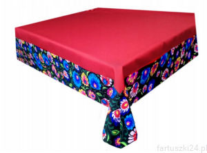 CZERWONY OBRUS  130x180  folk   